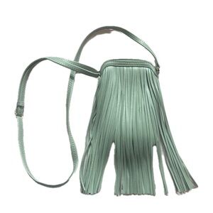 Mint tassel purse.